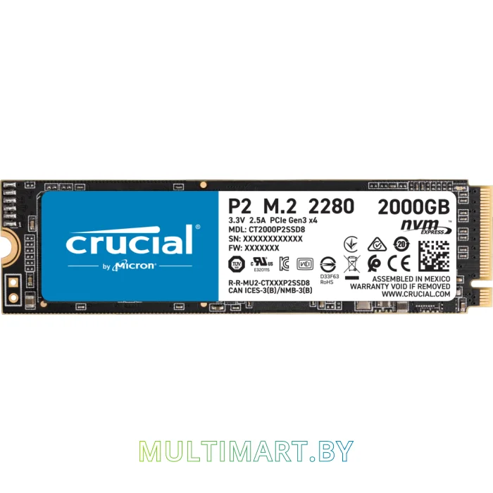 SSD диск Crucial P2 2TB (CT2000P2SSD8)